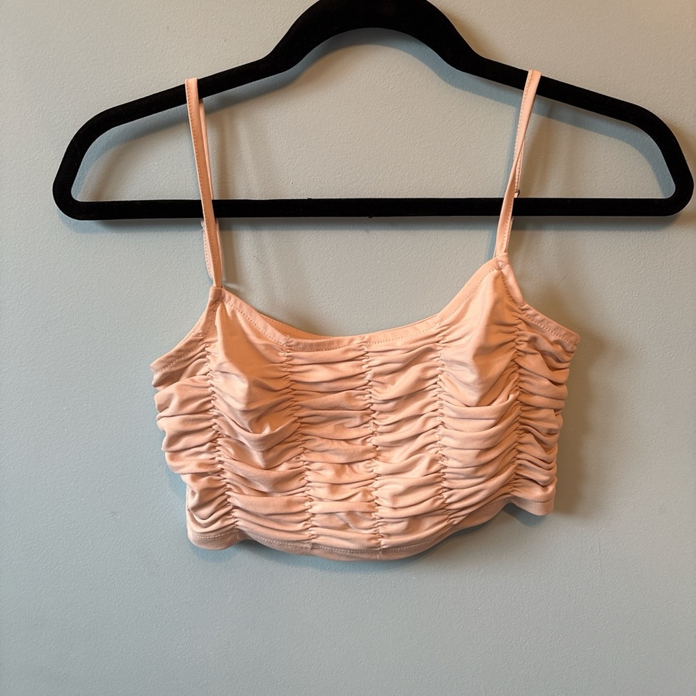Tan Ruched Camisole Top